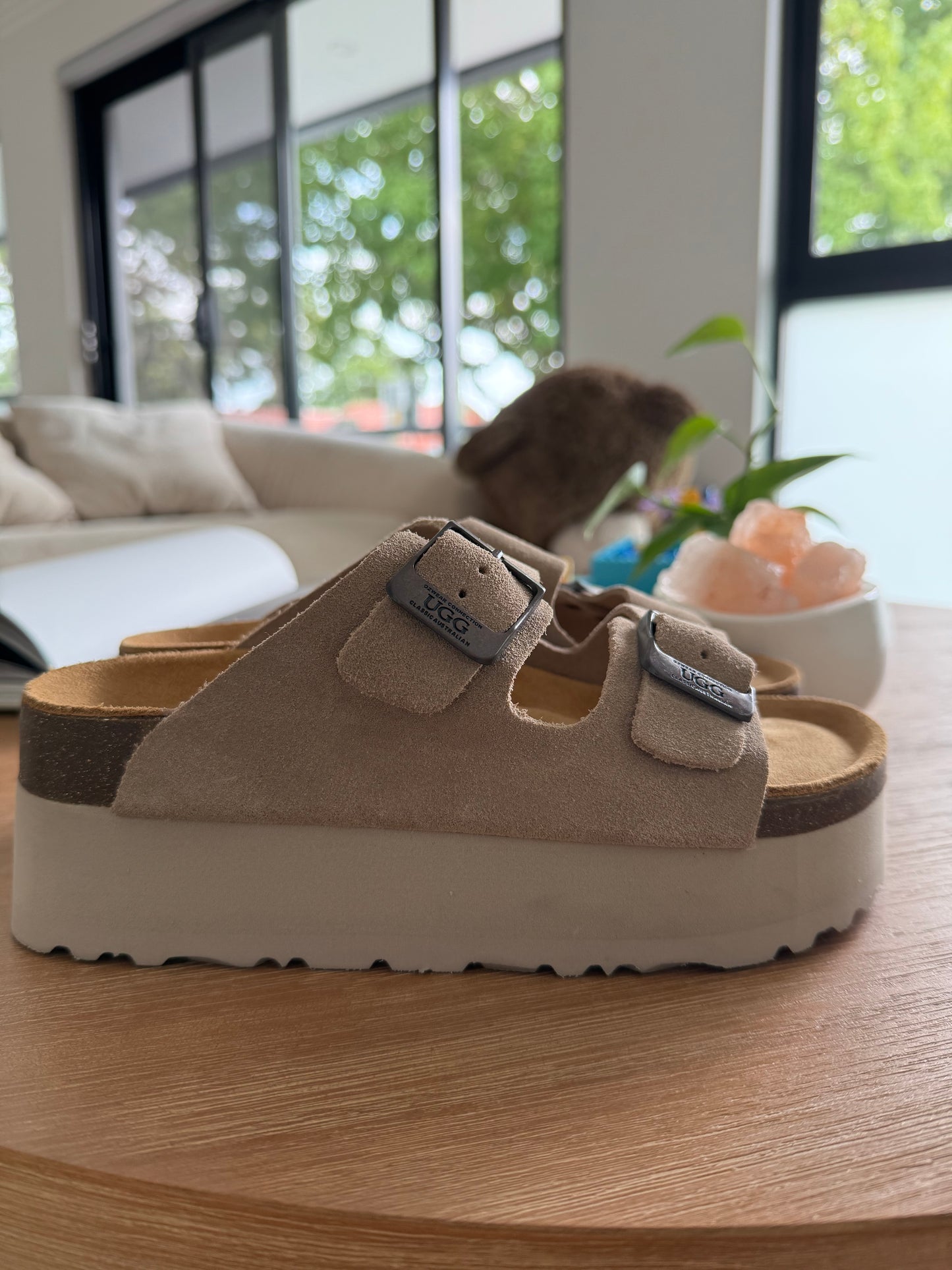 Ozwear Ugg Women Aussie Victoria Platform Suede Leather ob756p