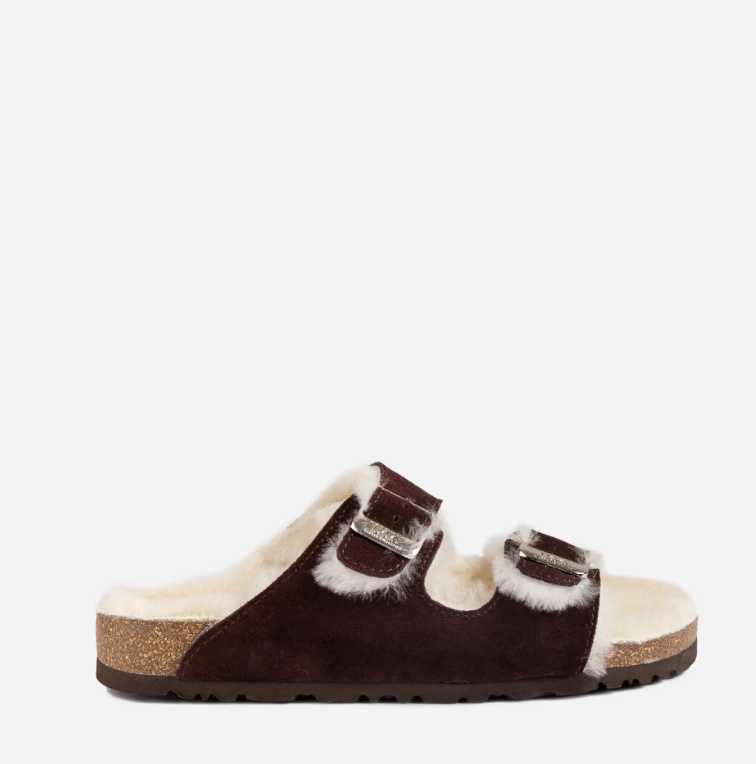 Ozwear UGG Aussie Shearling Buckled Sandals ob753