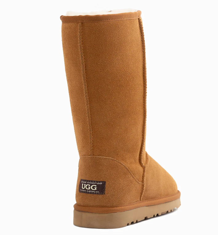 Ozwear Ugg Boots Genuine Australian Sheepskin Unisex Long Classic Suede (Unisex Cow Suede) ob721