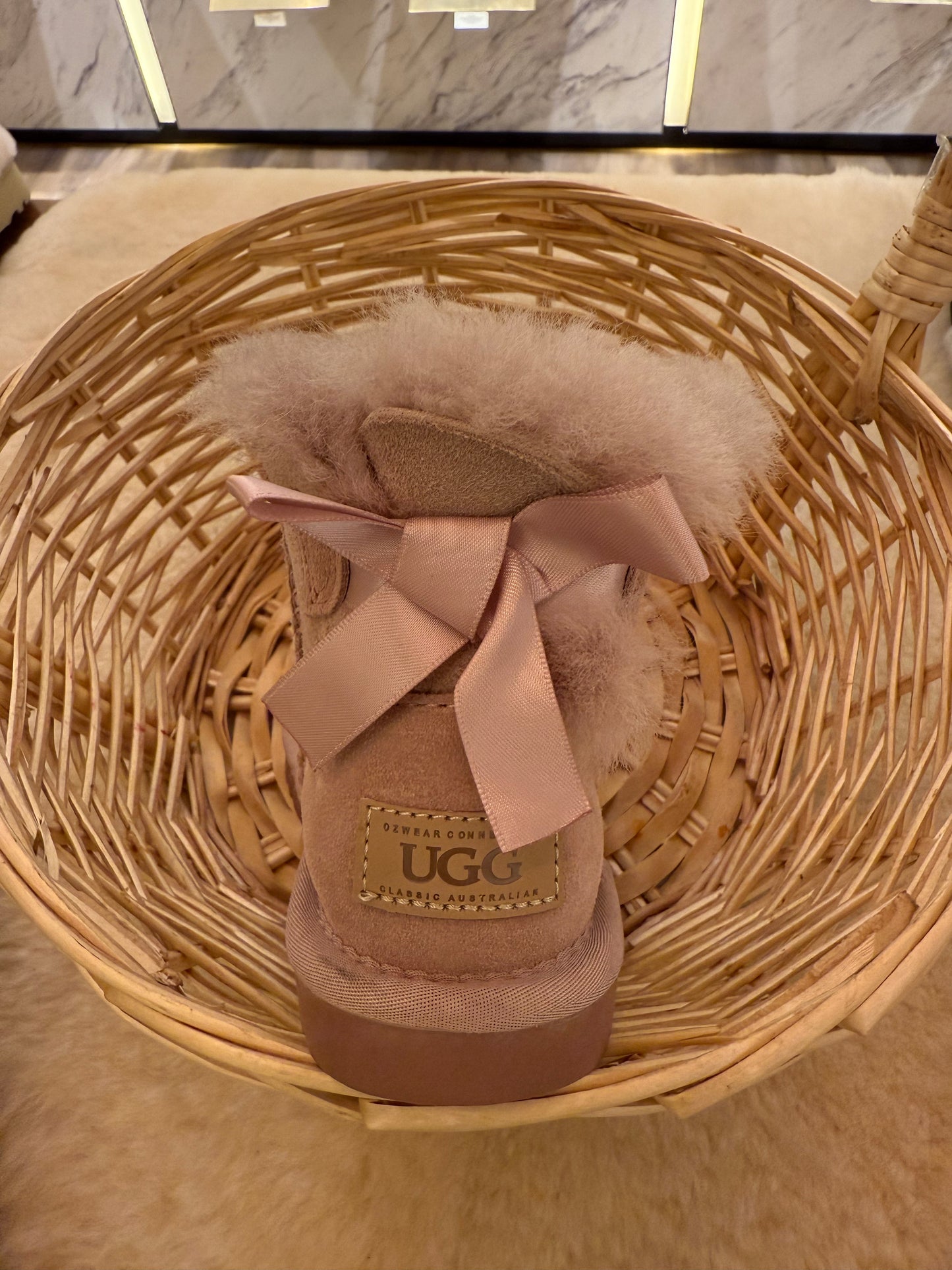 Ozwear Ugg Kids Bailey Bow Boots (Water Resistant) ob409