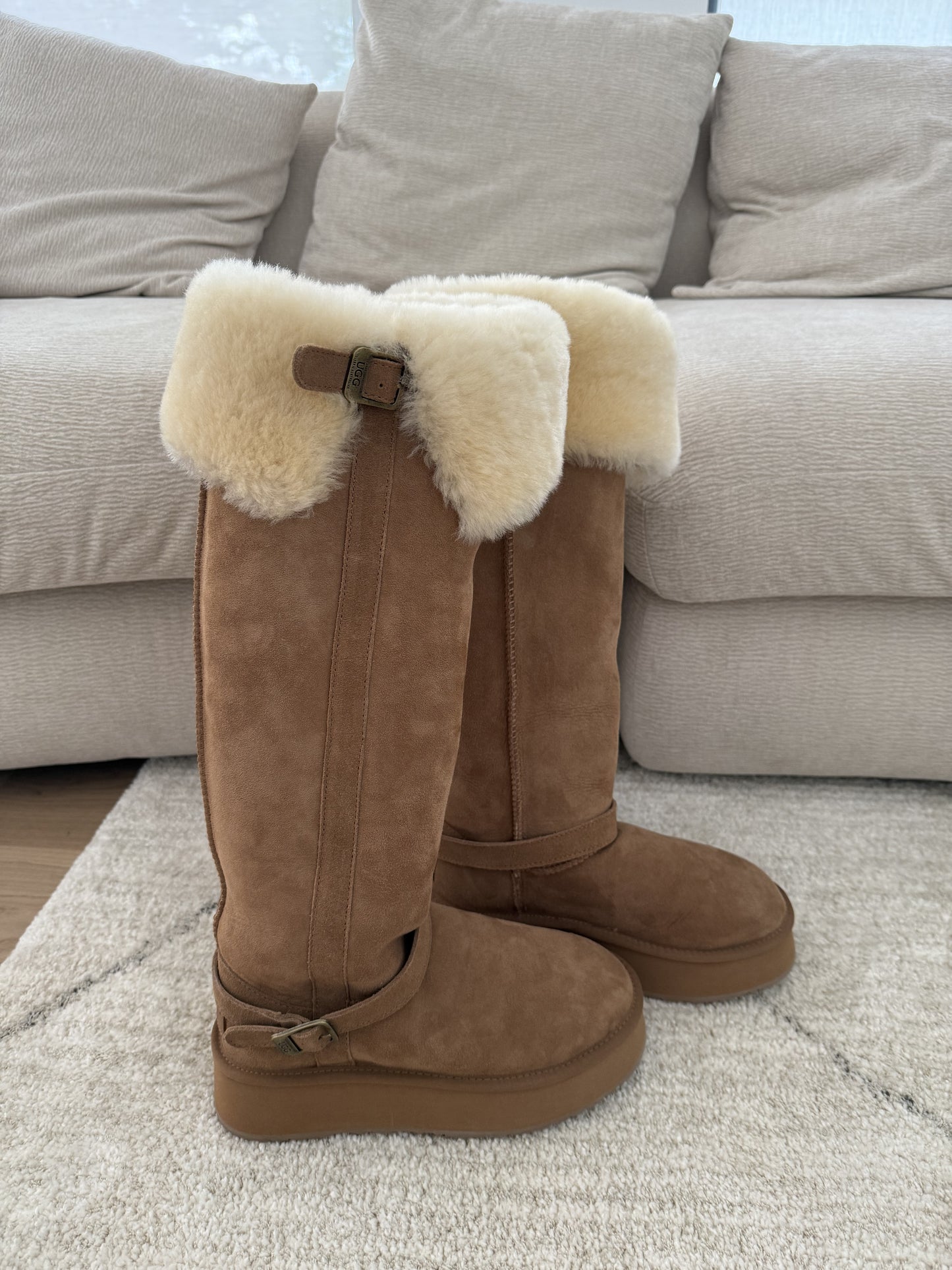 Ozwear Ugg Classic Platform Buckle Tall Boots (Over The Knee) ob848