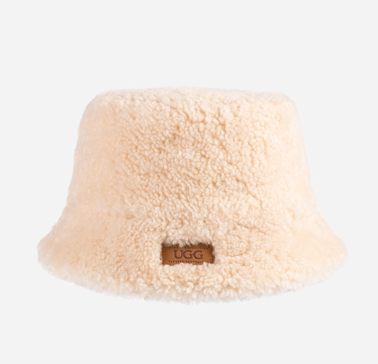 Ozwear Ugg Curly Sheepskin Bucket Hat cs068