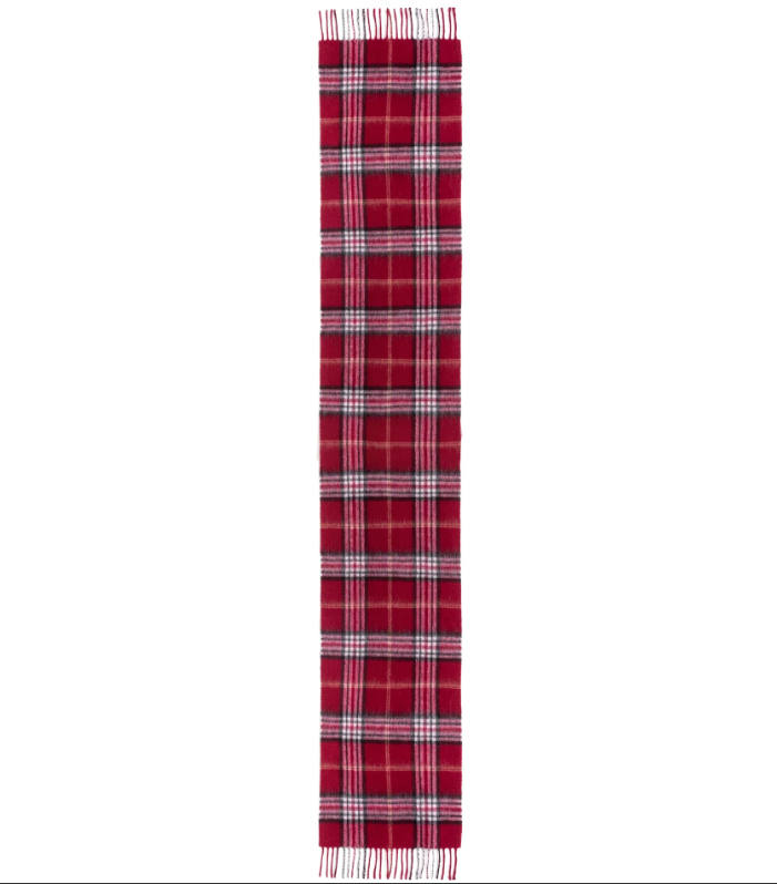 Ozwear 100% Wool Scarf Red Check ws116