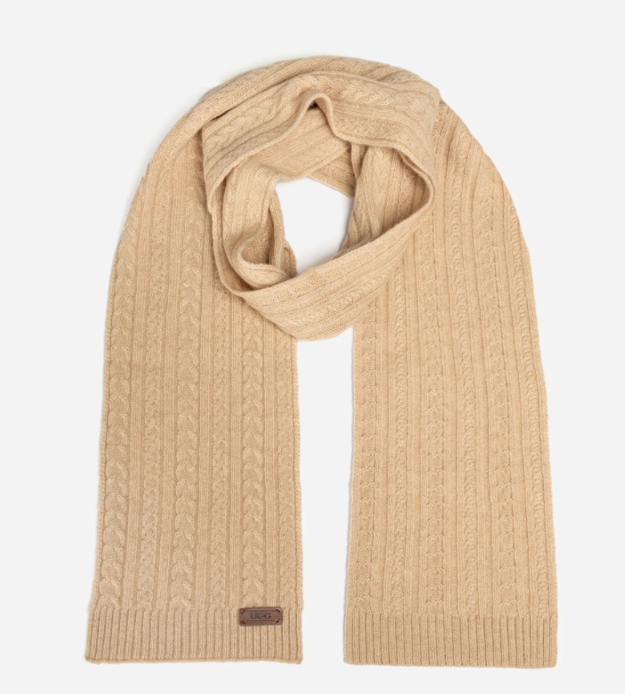 Ozwear Ugg Cable Knit Pure Cashmere Scarf ozc002