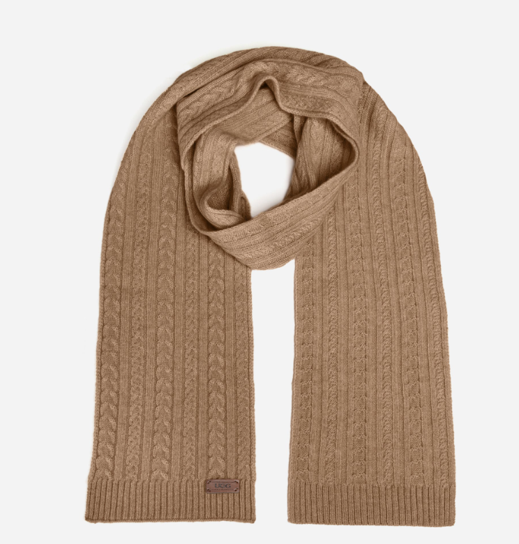 Ozwear Ugg Cable Knit Pure Cashmere Scarf ozc002