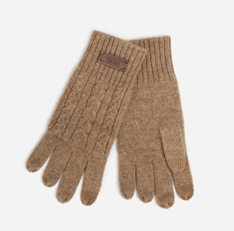 Ozwear Ugg Cable Knit Pure Cashmere Touch Screen Gloves ozc003