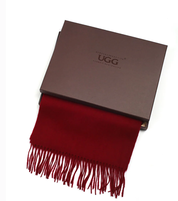 Ozwear Ugg 100% Wool Scarf Red ws134