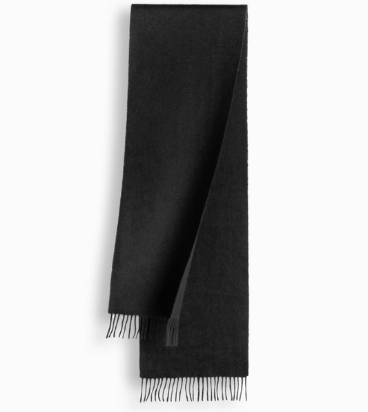 Ozwear 100% Wool Scarf Black ws113