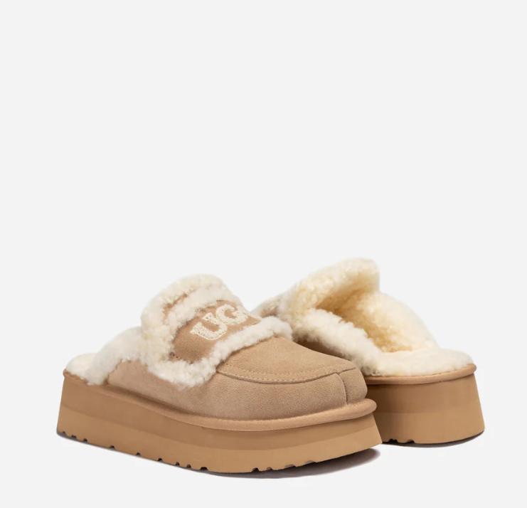 Ozwear Ugg Violet Shearling Platform Slipper ob938p