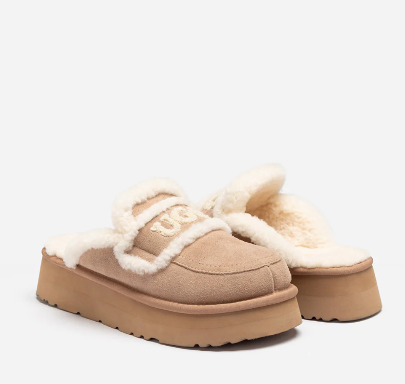 Ozwear Ugg Violet Shearling Platform Slipper ob938p