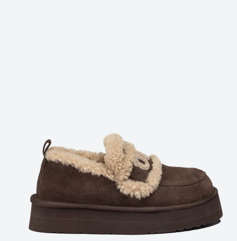 Ozwear Ugg Violet Shearling Platform Loafer ob939p