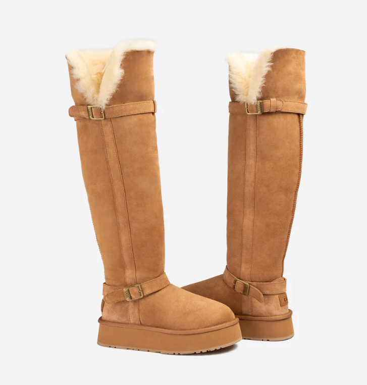 Ozwear Ugg Classic Platform Buckle Tall Boots (Over The Knee) ob848