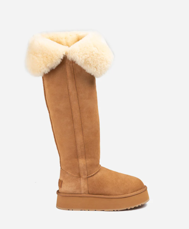 Ozwear Ugg Classic Platform Buckle Tall Boots (Over The Knee) ob848