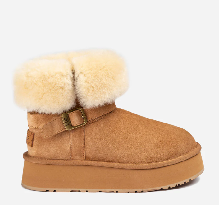 Ozwear Ugg Classic Platform Buckle Mini Boots (4.5cm) (Water Resistant) ob890