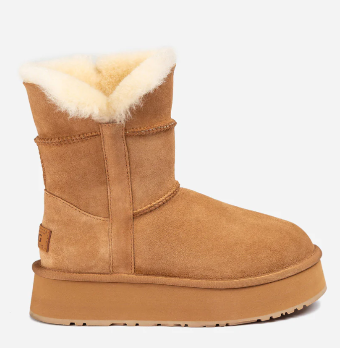 Ozwear Ugg Classic Platform Buckle Mini Boots (4.5cm) (Water Resistant) ob890