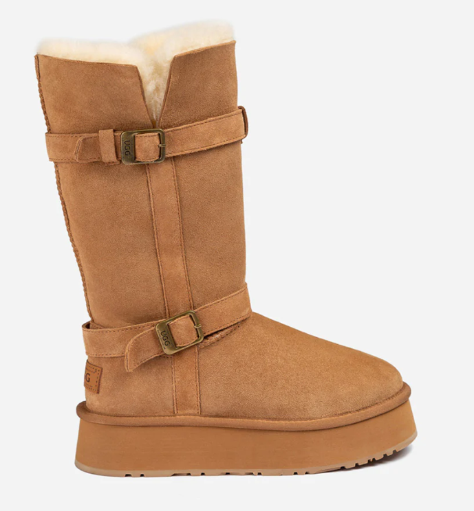Ozwear Ugg Classic Platform Buckle Long Boots (4.5cm) (Water Resistant) ob847