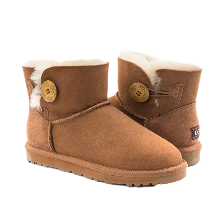 Ozwear Ugg Classic Mini Button Boots (Water Resistant) ob362