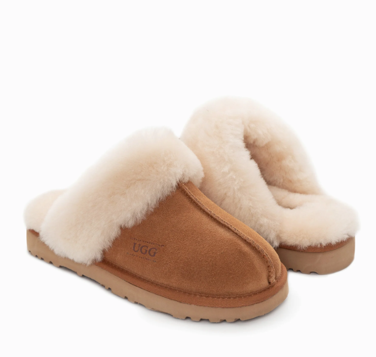 Ozwear Ugg Slippers Premium Australia Sheepskin Unisex Scuffete Suede  ob662