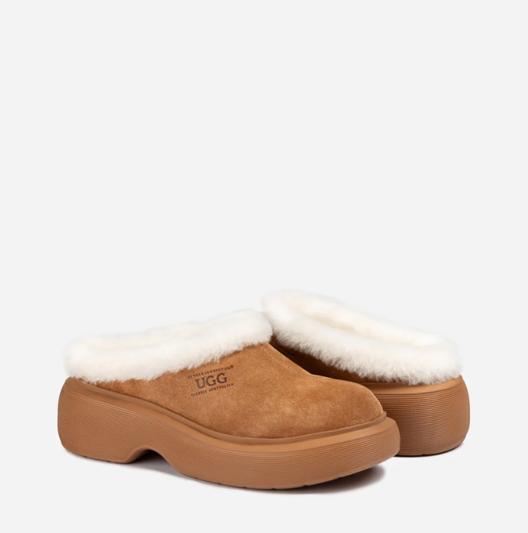 Ozwear Ugg Shearling Heights Clog ob839