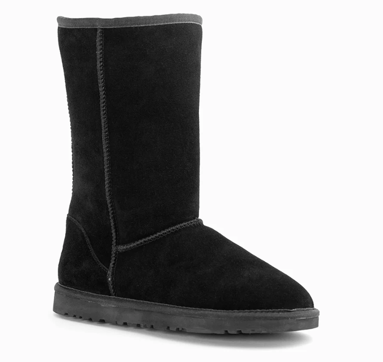 Ozwear Ugg Boots Genuine Australian Sheepskin Unisex Long Classic Suede (Unisex Cow Suede) ob721