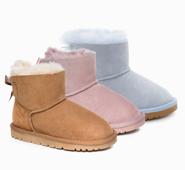 Ozwear Ugg Kids Bailey Bow Boots (Water Resistant) ob409