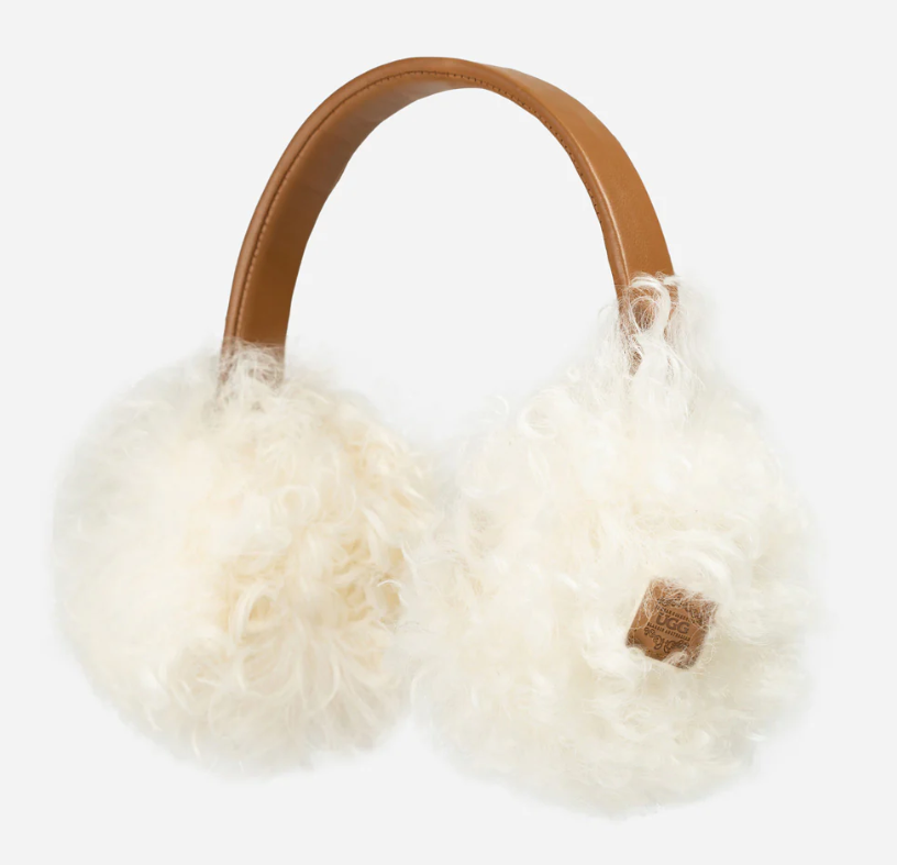 Ozwear Ugg Long Curly Fluffy Sheepskin Earmuff cs080