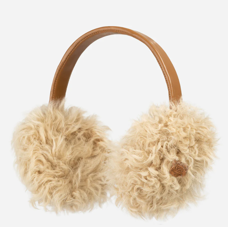 Ozwear Ugg Long Curly Fluffy Sheepskin Earmuff cs080