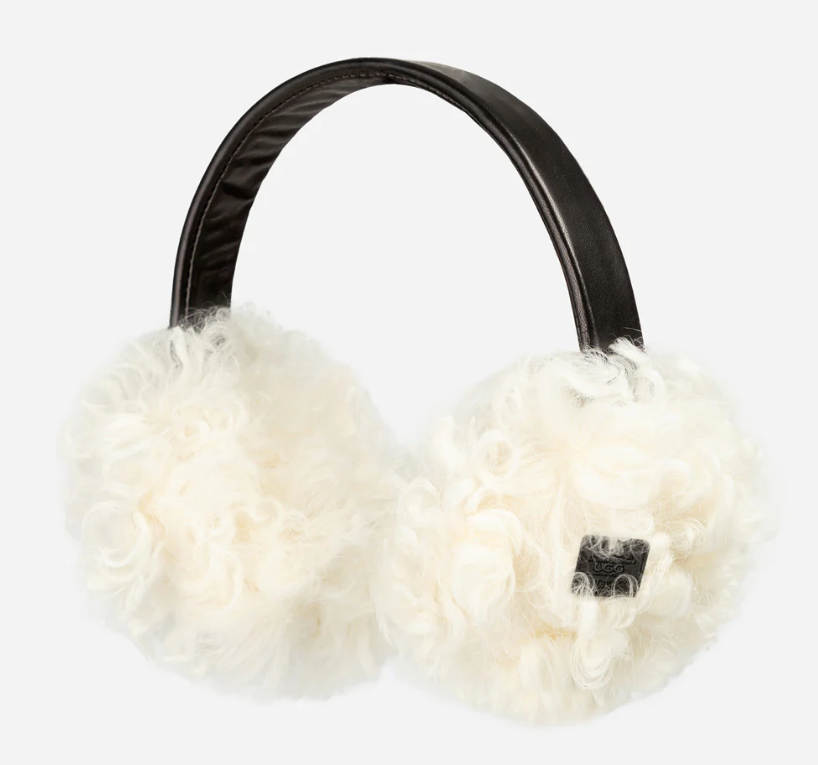 Ozwear Ugg Long Curly Fluffy Sheepskin Earmuff cs080