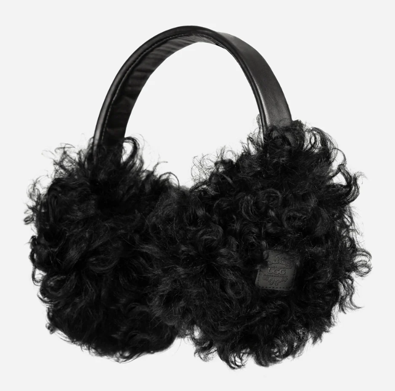 Ozwear Ugg Long Curly Fluffy Sheepskin Earmuff cs080