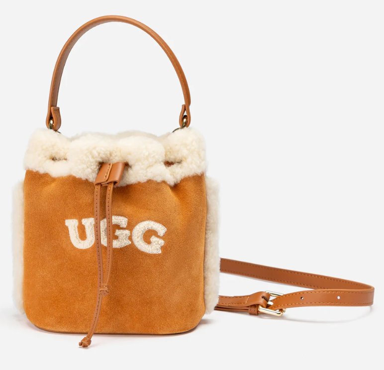 Ozwear Ugg Shearling Logo Mini Bucket Bag ozb016