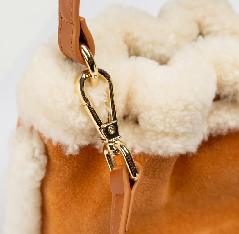 Ozwear Ugg Shearling Logo Mini Bucket Bag ozb016