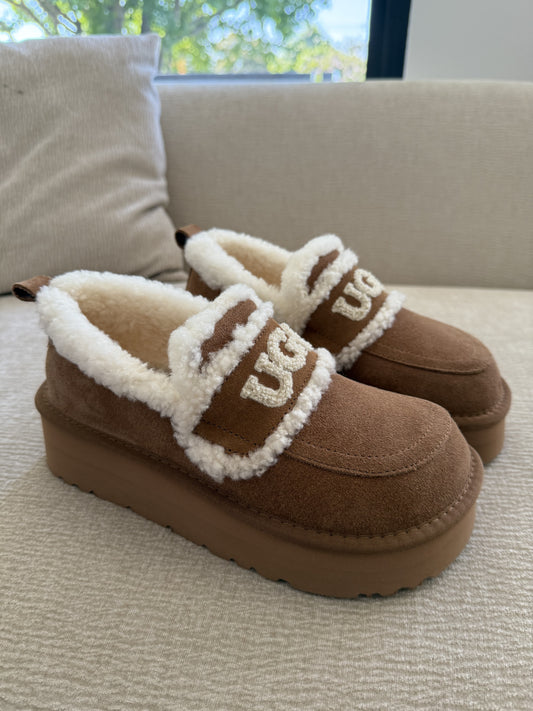Ozwear Ugg Violet Shearling Platform Loafer ob939p