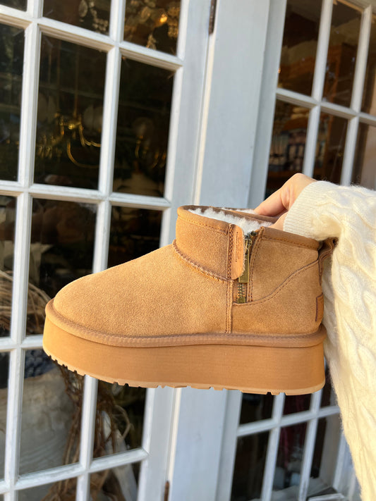 Ozwear Ugg Platform Beri Zipper Boots ob852p